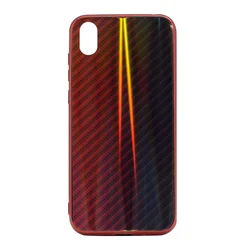 Maska Carbon glass za Huawei Y5 (2019)/ Honor 8S crveno, Crna