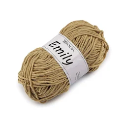 Pletena preja Emily 100 g - temno kremna