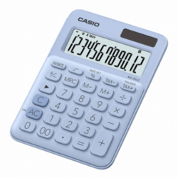 Casio Stolni kalkulator Casio MS-20UC Svijetloplava Zaslon (broj mjesta): 12 solarno napajanje, baterijski pogon (Š x V x d) 105 x 23