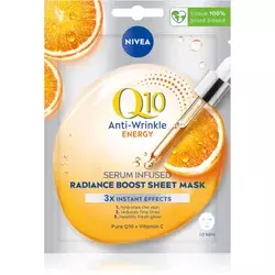 Nivea Maska za lice 10 Min Q10+ C Anti-Wrinkle+Energy Sheet