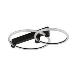 Globo 48050D1S - LED plafonsko svetlo FLETCHER LED/24W/230V 3000K 58x38 cm crna