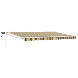 Ručna zlačivna tenda s LED diodama Zelena, Žuta, Bijela 5 x 3 m