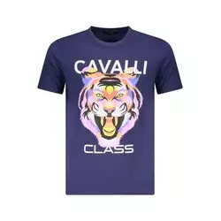 Cavalli Class Muška majica TXT60FJD060, Teget