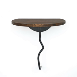 HANAH HOME Zidna polica Leo Black Walnut