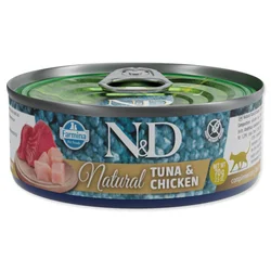 N&D Vlažna hrana za mačke Can Cat Natural Tuna&Chranaicken, 70g