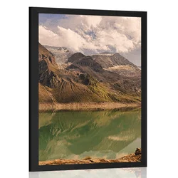 Plakat jezero v gorah - 40x60 silver