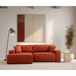 Atelier del Sofa Ugaona garnitura Pirlo 145x43x206cm Narandžasta