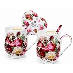 Komplet porcelanastih skodelic 2x350ml kot darilo Klasična Rose