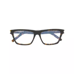 Saint Laurent Eyewear-tortoiseshell squared glasses-unisex-Brown