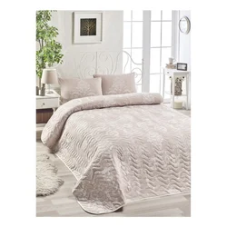 Hanah home Komplet posteljina za single krevet Krem-Bela