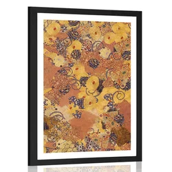 Plakat s paspartujem abstrakcija navdihnjena po G. Klimtu - 20x30 no frame
