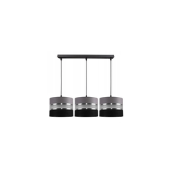 Luster na sajli CORAL 3xE27/60W/230V crno-siva