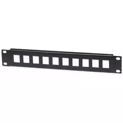 INTELLINET 10 Rackmount Blank Patch Panel 10 Port 1U crni