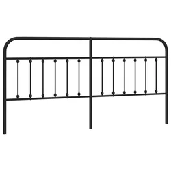 Vidaxl Kovinsko nadomestno vzglavje črno 200 cm