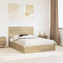 Krevet s od storage Sonoma hrast 140 x 190 cm Konstruirano drvo