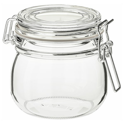 KORKEN Tegla s poklopcem, bistro staklo, 0.5 l