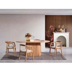 Hanah Home Trpezarijski sto i stolice Atlantis, 170x90x75 cm, 4 stolice, Smeđi