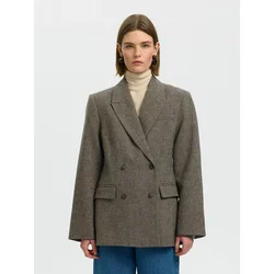 SELECTED Blazer SLWReeda pikčasto rjava