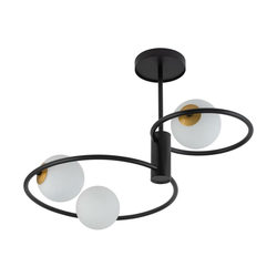 Crni luster na šipci AQUA 3xG9/12W/230V