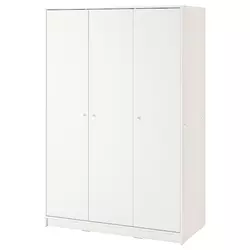 KLEPPSTAD Garderober s 3 vrata, bela, 117x176 cm