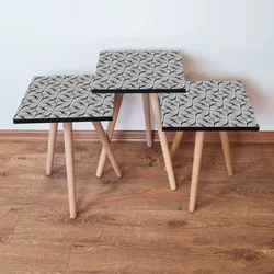HANAH HOME Set 3 stočića 3Shp222 White