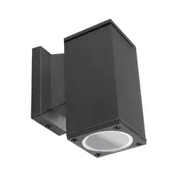 Aigostar - Spoljno zidno svetlo 1xGU10/230V, crno, IP65, kvadratno