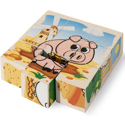 Drvene puzzle farma Picture Cube Farm Eichhorn 9 kockica s 6 motiva životinja od 24 mjes