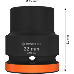 PRO Impact Socket, 3/4 palca, 22 mm, standardni
