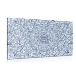 Slika Mandala z detajli v modri barvi - 60x40