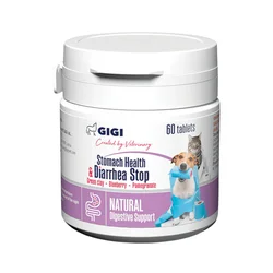 Gigi Stomach Support & Diarrhea Stop 320 mg suplement za mačke i male pse za dijareju i varenje 60 tableta