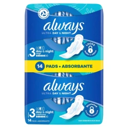 Always Ultra Day & Night higijenski ulošci duo pack 14 komada