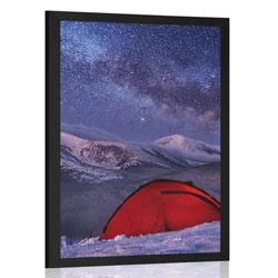 Plakat šotor nad nočnim nebom - 20x30 white