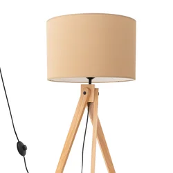 Sollux SL.1905 - Podna lampa NATT 1xE27/15W/230V taupe