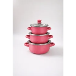 Emajl set šerpi 3/1 roze boje
