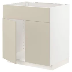 METOD Pod.elem.sudop. i 2vrata/front, bela/Havstorp bež, 80x60 cm