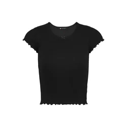 Tommy Jeans Majica SCALLOP črna