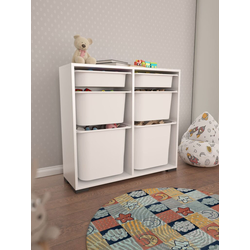 Hanah Home Višenamenska komoda Carla, 90 x84 x30 cm, Bela