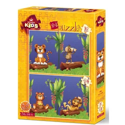 ART PUZZLE Sestavljanka Prijatelji v naravi 12+24 kosov