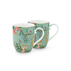 Pip Studio set 2 hrnečků Small Jolie Flowers Blue