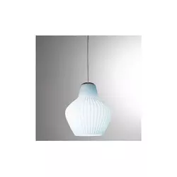 SIRU - Luster na sajli LONDON 1xE27/60W/230V plavi/sjajni hrom/venecijansko staklo