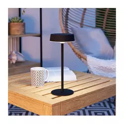 Eglo 75876-LED prigušiva solarno-punjiva stona lampa SIMERI LED/3W/5V 1800mAh IP44 crna