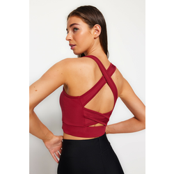 Trendyol Magenta Support/Shaping Back Detail Square Neck Knitted Sports Bra
