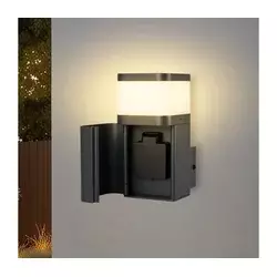 Brilagi - Spoljna zidna lampa sa SCHUKO utičnicom PILLAR 1xG9/11W/230V IP44 antracit