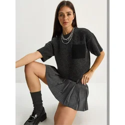Bianco Lucci Pulover Pullover temno siva