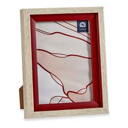 Okvir za sliku Crvena Smeđa Kristal Drvo Plastika (17 x 2 x 21,8 cm)