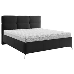 Carryhome OBLAZINJENA POSTELJA 140 cm x 200 cm , tekstil črna
