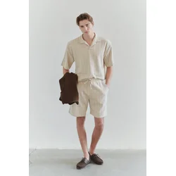Trendyol Muška majica Tmnss25Po00031, Bež