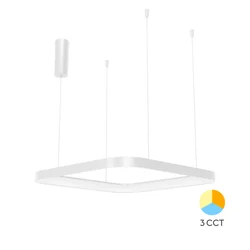 Braytron LED visilica BRY-BELLA-SLP-PD-KVADRATNA-BELA-46W-3U1-IP20