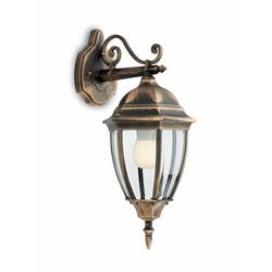 Redo 9605 - Spoljna zidna lampa SEVILLA 1xE27/42W/230V IP44 zlatna/patina