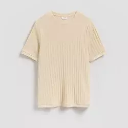 Reserved - Regular fit majica kratkih rukava od strukturirane tkanine
